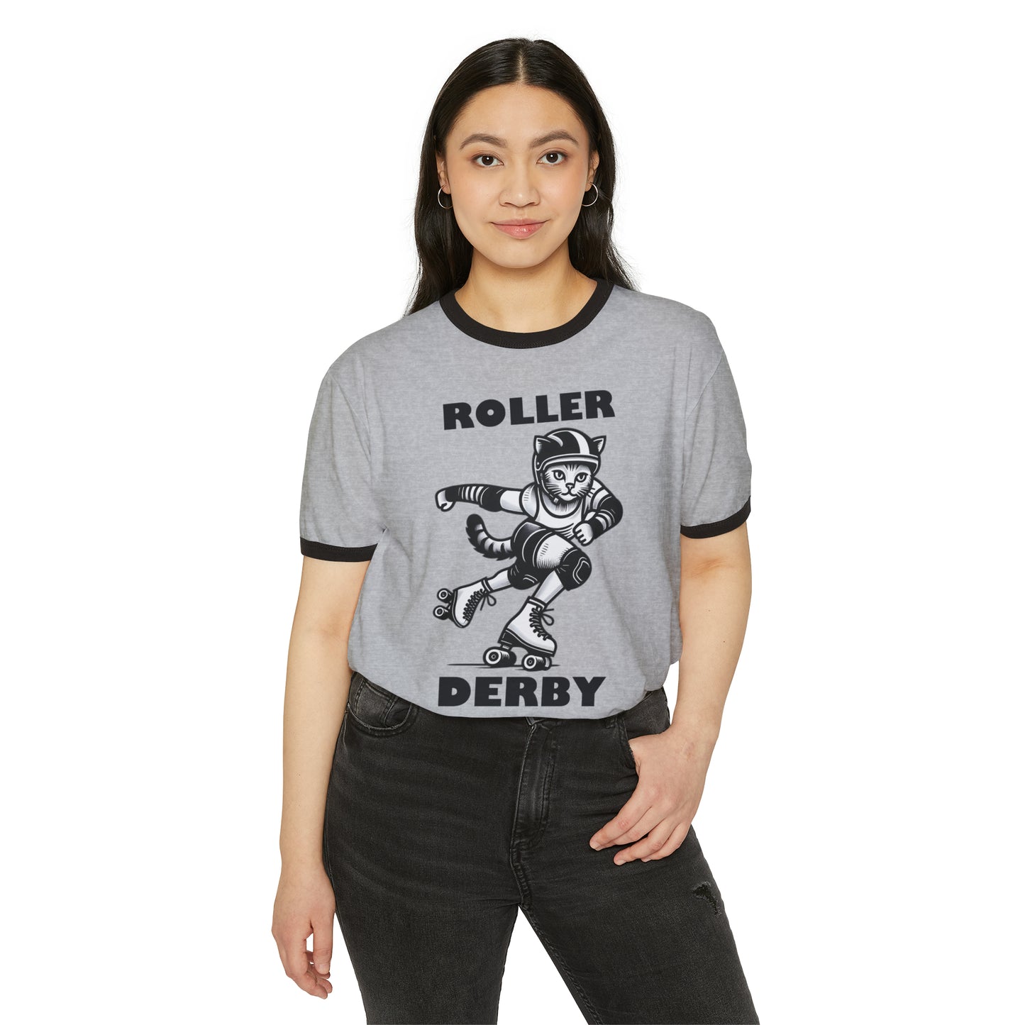 Roller Derby B&W Cat - Unisex